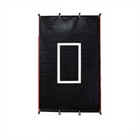 Filet de cible pour cage de frappe de softball et baseball 6x4 pieds avec 8 attaches octopus en PVC Noir/Rouge/Blanc Fabriqué à Huizhou, Guangdong