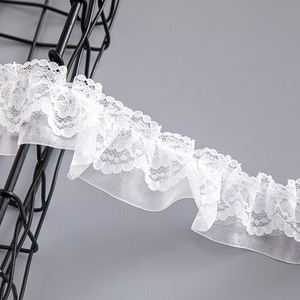 Rifiniture in pizzo bianco nero ricamato con bordo Guipure in poliestere in fibra di latte e nastro di pizzo rifiniture per abiti da sposa - Product Image 5