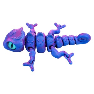8cm Custom 3D Printing Toy <b>PLA</b> Printed Chameleon Toy Joint Movable Model Gradient Animal Figurine Toy - Product Image 6