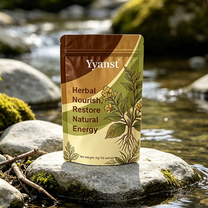 Café Instantáneo con Extracto de Raíz Herbal Silvestre, 10g*10 Sobres, Bolsa con Degradado Marrón-Verde Vintage, Suministro a Granel de Fábrica OEM - Product Image 6
