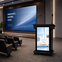 Podio de Presentación Educativo Digital Inteligente Personalizado para Interiores, Pantalla LCD Táctil Capacitiva de 10 Puntos, Interactivo, 1 Año de Garantía