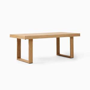 Minimalist <b>Oak</b> Outdoor Extendable Table Wood <b>Frame</b> Garden Patio Furniture - Product Image 5