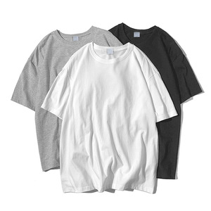 Camisetas personalizadas 100% algodón pulóver hombres camiseta <span class=keywords><strong>blanca</strong></span> Casual Camisas Basicas Blancas camisetas en relieve personalizadas - Product Image 2