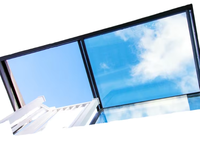 Ventana Abatible de Aluminio de Doble Rotura Térmica de Alto Rendimiento, Moderna, con Función Antiviento y Malla de Acero Inoxidable
