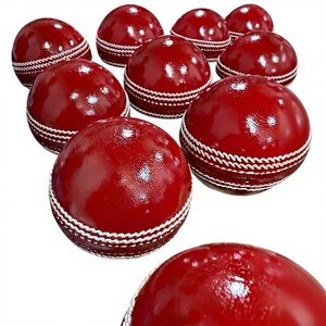 Balón de Cricket Profesional de Cuero Rojo Cosido a Mano al por Mayor, 156 g, Balones de Liga de Club, Logotipo Personalizado, Directo de Fábrica - Product Image 1