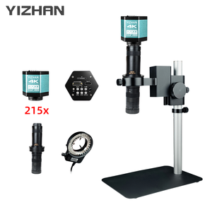 YIZHAN Industrial 4K Full HD <span class=keywords><strong>Digital</strong></span> Monocular Microscopio 215X Salida de tipo C/tipo C 56-LED Anillo de luz ajustable para reparación de PCB - Product Image 1