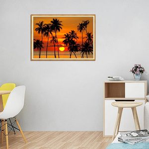 大人と初心者のための風景ダイヤモンドアートペインティングキット、サンセットダイヤモンドドットペインティングキット - Product Image 4