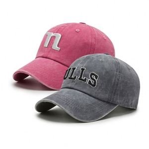 Casquette de baseball non structurée en coton à 6 panneaux, style vintage délavé à l'acide, personnalisable OEM, type « Dad Hat » - Product Image 2