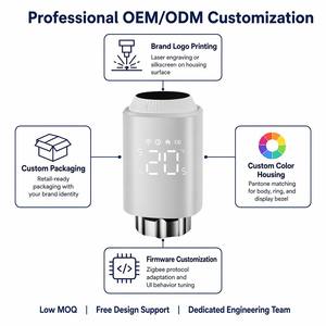Thermostat intelligent pour <span class=keywords><strong>radiateur</strong></span> ZigBee 3.0 TRV, application Tuya, commande à distance, contrôleur <span class=keywords><strong>de</strong></span> température numérique pour le chauffage - Product Image 4