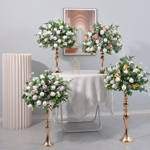 Nouvelle Boule <span class=keywords><strong>de</strong></span> Fleurs Artificielles Premium <span class=keywords><strong>de</strong></span> 50 cm en Forme <span class=keywords><strong>de</strong></span> <span class=keywords><strong>Bouton</strong></span> <span class=keywords><strong>de</strong></span> <span class=keywords><strong>Rose</strong></span> pour Décoration Florale <span class=keywords><strong>de</strong></span> Table <span class=keywords><strong>de</strong></span> Mariage, Banquet et Événements - Product Image 2