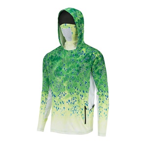 Camisetas de Pesca Personalizadas con Protección Solar UPF 50, Camisetas de Pesca con Capucha y Ventilación para Jóvenes, Estilo Occidental - Product Image 4