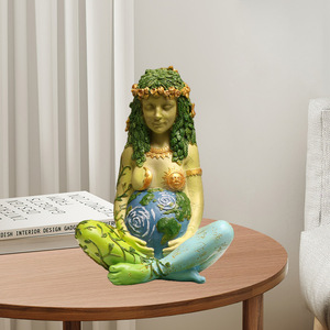 รูปปั้นเรซิ่นแม่ธรณีไกอา งานฝีมือประดิษฐ์ ตกแต่งบ้าน ของตกแต่งห้องนั่งเล่น ของขวัญวันคุ้มครองโลก - Product Image 3