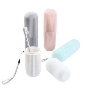 Support de <span class=keywords><strong>Brosse</strong></span> à Dents de Voyage Pratique avec Gobelet de Lavage, Ensemble Tasse à Brosser et à Rincer en Plastique, Boîte de Rangement pour Brosses à Dents pour la Vente en Gros - Product Image 5