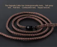 KBEAR Kabel Earphone Tembaga Murni 16 Inti 2PIN/MMCX/QDC Konektor Earbud Digunakan untuk Headphone KZ EDX ZSN PRO BLON BL-03 KBEAR KS1