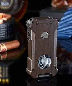ไฟแช็คซิการ์แบบพกพา 5 in 1 รุ่น Luxury Jet Torch พร้อมหัวตัดแบบ V  ไฟแช็คอเนกประสงค์สำหรับผู้ชาย  รับทำโลโก้ตามสั่ง  ขายส่งจำนวนมาก - Product Image 4