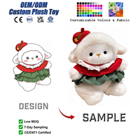 Peluche Mouton Personnalisable avec Poids, Jouet en Peluche Kawaii, Cadeaux de Noël, Décoration de Chambre, Vente en Gros OEM