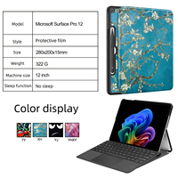 IOT motif personnalisation étui pour tablette en cuir Pu coque arrière rigide étui pour ordinateur portable pour microsoft Surface Pro 12 housse de tablette