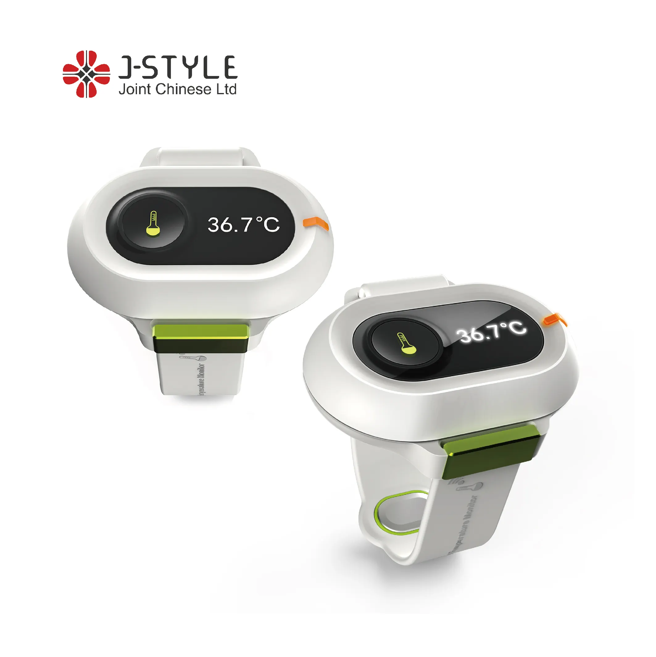 J Style Baby Fever Detecting Smart Wristwatch Thermometer Monitor APP Support Digital Arm Band