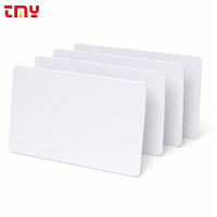 Cartes PVC blanches vierges CR80 imprimables, cartes intelligentes NFC RFID avec puce F08 pour le contrôle d'accès au bureau, les cartes de membre d'hôtel