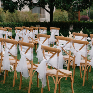 Silla de comedor con espalda cruzada de madera maciza de estilo <span class=keywords><strong>Vintage</strong></span> rústico moderno apilable para hoteles restaurantes Bistros muebles de sala de estar - Product Image 2