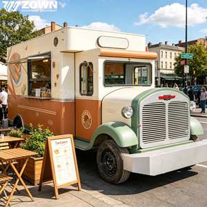 Luxury Customized Food <b>Cart</b> Mobile Coffee <b>Cart</b> with Countertop Storage for Commercial Catering Service - Product Image 1