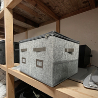Organisateur de rangement pliable en tissu de qualité supérieure avec séparateur amovible pour chaussures et usage en salon
