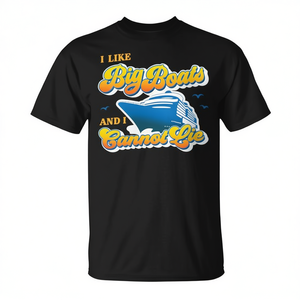T-shirt promotionnel « J'aime les grands bateaux et je ne peux pas mentir » avec un design attrayant - Product Image 2