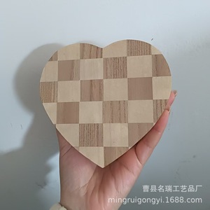 Boîte à bagues en bois en forme de cœur, 12x10.5x5.5cm, rangement créatif pour bijoux, emballage cadeau, nécessités quotidiennes pour la maison - Product Image 3