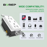 Charger Dinding tipe USB, Charger listrik tipe USB C, Charger dinding Outlet, wadah soket dengan USB C, harga pabrik