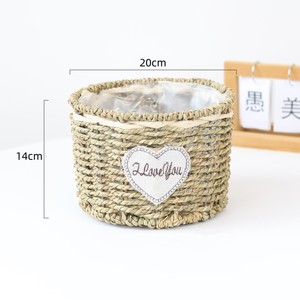 Fournitures de rangement pour la décoration intérieure panier de plantes tissé naturel jardinière suspendue en rotin fait à la main pour plantes d'intérieur - Product Image 6