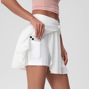 Falda Deportiva para Mujer, Falda de Yoga, Pantalones Deportivos, Falda de Fitness de Cintura Alta con Malla, Falda de Tenis - Product Image 6