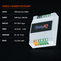 JohonControl EasyIO FT-04 BACnet IP Wi-Fi Server 2UI 2AO Relay Ethernet 24V AC 48VA HVAC Access Point.