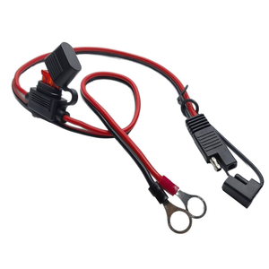 Кабель-удлинитель для аккумулятора с 2-контактным разъемом SAE 14AWG, кольцевым клеммным соединением, предохранителем 10А/20А, из чистой меди, ПВХ, длина 600 мм, для автомобиля - Product Image 6