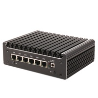 Mini PC Firewall Sin Ventilador con Procesador Intel U300 Pentium Gold 8505 N100, 6xi226-V 2.5G DDR5 DDR4 NVMe SATA, Compatible con Proxmox y PfSense