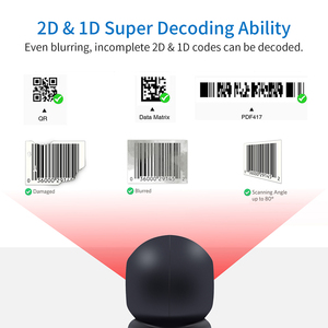 1D 2D QR <b>Bar</b> Code Reader Cash Register Programmable Auto Scan Check-Out Desktop Barcode Scanner for Supermarket - Product Image 3