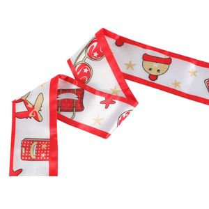 Wholesale Hot Sale Fashionable Handbag Handle <b>Wrap</b> Hair Head Band Neckerchief Custom Printed Ribbon Silk Scarf - Product Image 2
