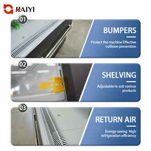 Exhibidor Refrigerado para Lácteos y Leche de Supermercado, Exhibidor Refrigerado Comercial Abierto de Múltiples Niveles para Frutas - Product Image 3