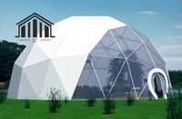 Dôme de glamping 10m, tente géodésique, structure en aluminium, PVC imperméable 850g, personnalisable pour complexe hôtelier, camping, hôtel