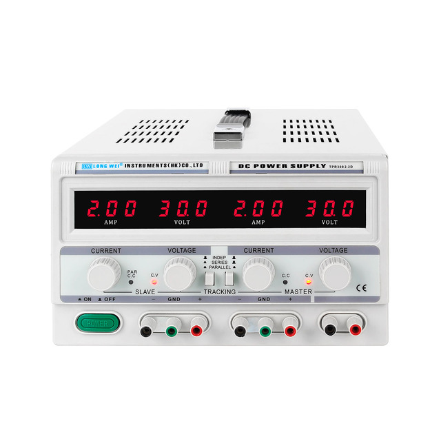 TPR3002-2D 30V 2A Dual Output Benchtop Digital DC Power Supply Linear Precision Digital Adjustable Power School Lab