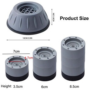 Lavadora universal, 4 Uds., estabilizador antivibración, pie <span class=keywords><strong>Enti</strong></span>, almohadillas antideslizantes y reductoras de ruido, pies de goma - Product Image 4