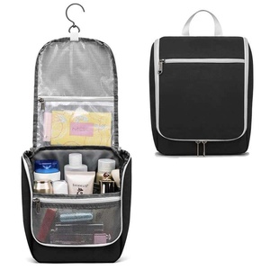 Bolsa Organizadora de Cosméticos de Malla Gris con Cierre de Cremallera, Gancho para Colgar, Asa Suave, Capacidad Media, Estuche de Almacenamiento Multifuncional - Product Image 6