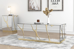 Đồ nội thất phòng khách sang trọng được nhân đôi Tủ 4 cửa tủ vàng trang trí nội thất lưu trữ tự chọn cho khách sạn gia đình - Product Image 4