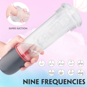 VibraSuck Vergnügungsgerät  9+4+3 Modi medizinisches Silikon + ABS + TPE transparentes Design Sexspielzeug - Product Image 3