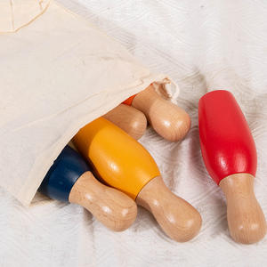 Giocattoli Montessori Set da Bowling Arcobaleno in Legno Massiccio per Bambini Sviluppa Abilità Motorie Giochi Sportivi Interattivi Genitore-Figlio per Interni - Product Image 3