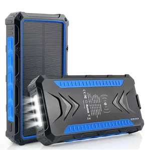 36000mah portátil USB PD18W sem fio móvel carregador rápido solar poder móvel três defesa banco de energia solar