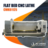 Tour CNC horizontal Fanuc CWK61125 robuste, à banc plat, diamètre de tournage 1250 mm, pour métaux de grande taille