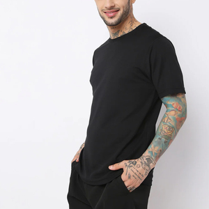 Camiseta de Manga Corta con Cuello Redondo para Hombre, 100% Algodón, Diseño Liso y Elegante Personalizado, Tallas Grandes, Camisetas Casuales de Moda de Alta Calidad - Product Image 2
