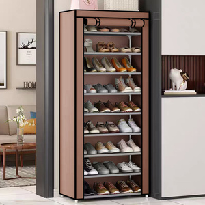Range-<span class=keywords><strong>Chaussures</strong></span> Anti-Poussière à 10 Niveaux avec Housse Non-Tissée, Meuble de <span class=keywords><strong>Rangement</strong></span> pour <span class=keywords><strong>Chaussures</strong></span> pour Entrée, Chambre à Coucher - Product Image 3