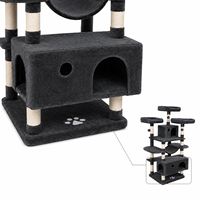 En gros Arbre à chat de luxe extra haut en sisal avec hamac double et triple perchoir pour chatons
