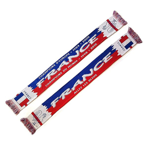 Écharpe en tricot acrylique <span class=keywords><strong>de</strong></span> conception personnalisée Écharpes pour les fans <span class=keywords><strong>de</strong></span> football <span class=keywords><strong>de</strong></span> l'équipe <span class=keywords><strong>de</strong></span> <span class=keywords><strong>France</strong></span> Écharpe en tricot Du Monde Soccer - Product Image 2